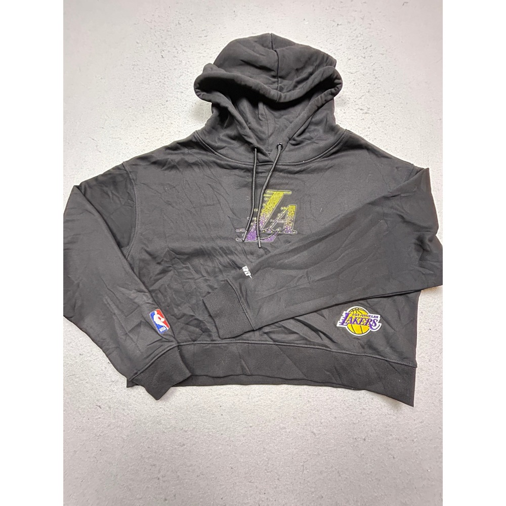 Pro Standard Lakers Hoodie Cotton Blend Black Medium Womens